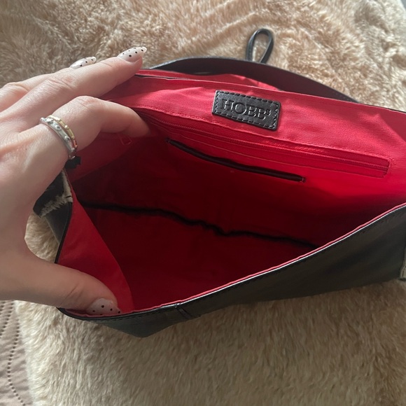 NWOT Hobbs Cowhide & Black Leather Shoulder Bag | Haircalf Flap | Boho Western - Picture 14 of 17